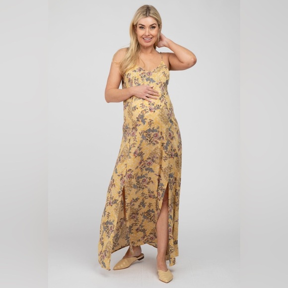 Pinkblush floral side slit maxi dress nwot - Picture 2 of 5